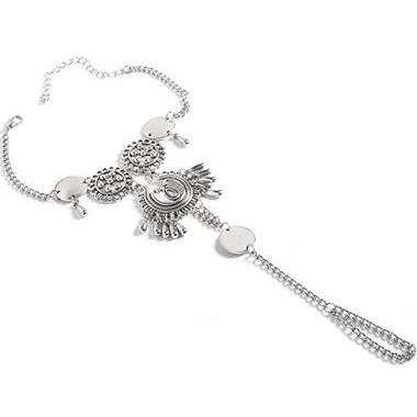 Silver Metal Tassel Anklet For Woman