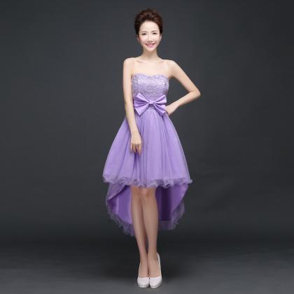 Strapless Bow Evening Party Prom Bridesmaid..