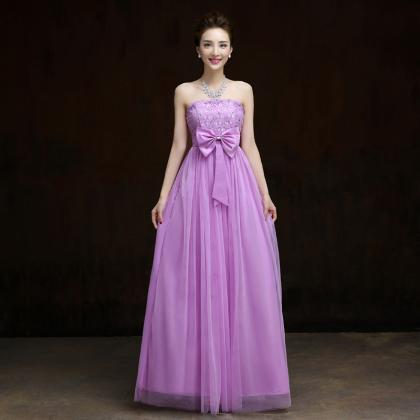 Charming Bow Long Prom Dress, Evening Dress ,..