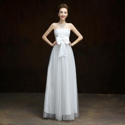 Charming Bow Long Prom Dress, Evening Dress ,..