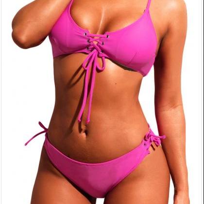 Sexy Rose Swimsuit Bikini Set