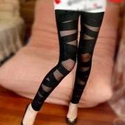 Sexy Black Bundle Pattern Leggings Lady Leggings Trousers