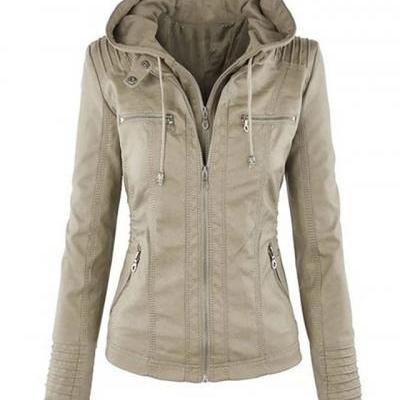 High Quality omen's Jacket Regular Solid Colored Daily - Camel