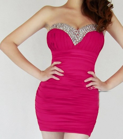 Sexy Sequins Style Ruched Sleeveless Wrap - Rose