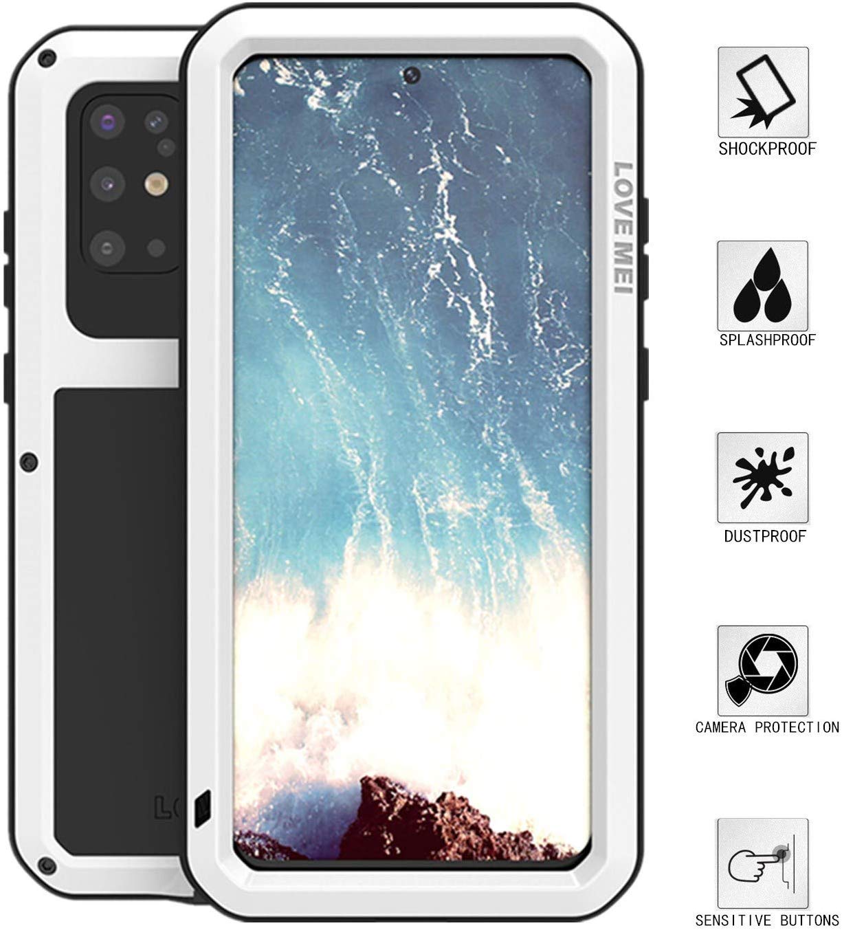 High Quality Aluminum Aluminum Metal Gorilla Glass Waterproof Shockproof Military Heavy Duty Sturdy Protector Cover Hard Case For Samsung Galaxy