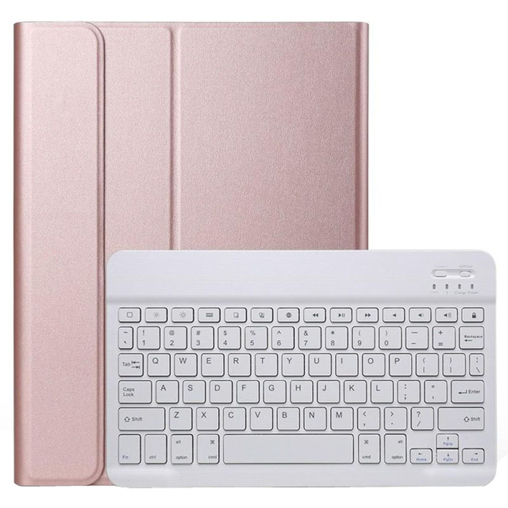High Quality For Ipad 7th Gen 2019 10.2 Ultraslim Keyboard Leather Case Cover W/pencil Holder(rose Gold+white Keyboard)